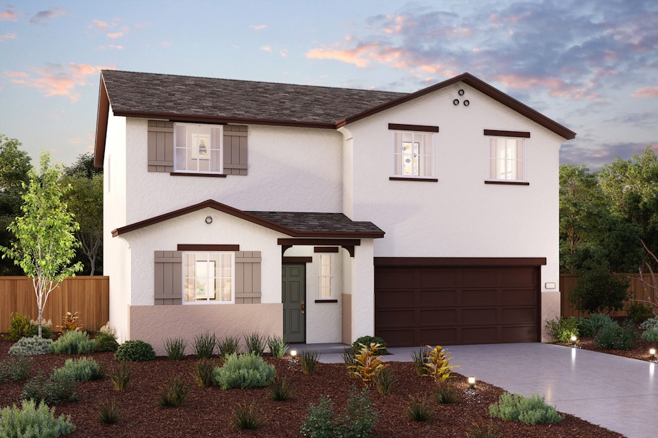 A house with a garage.