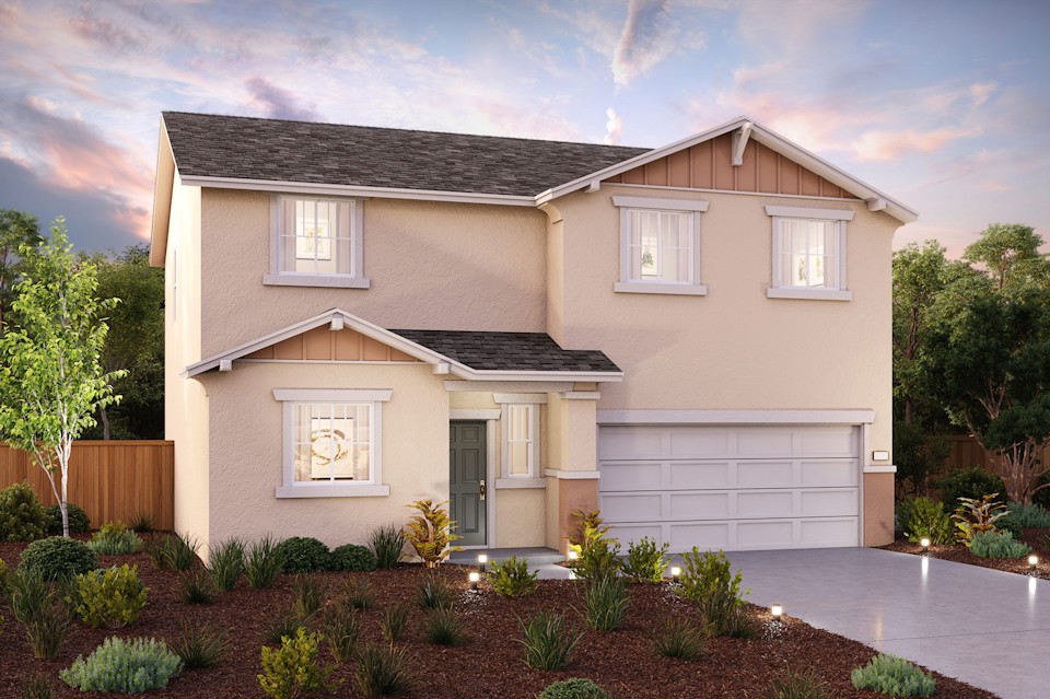 A house with a driveway.