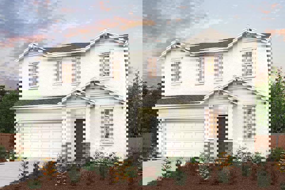 A house with a garage.