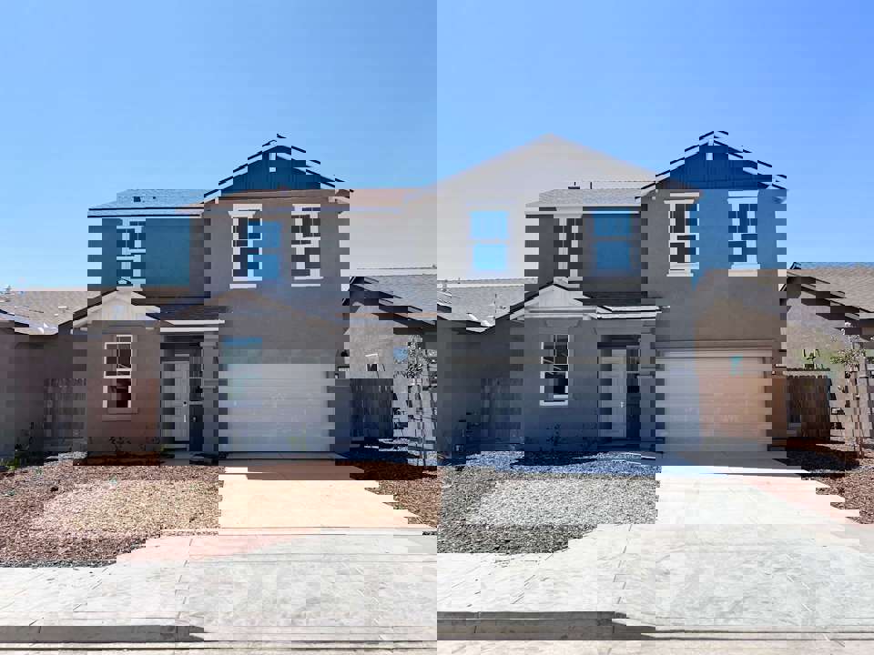 A house with a garage.