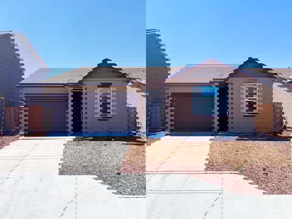 A house with a garage.