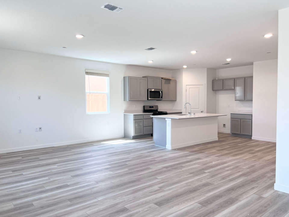 A large empty kitchen.