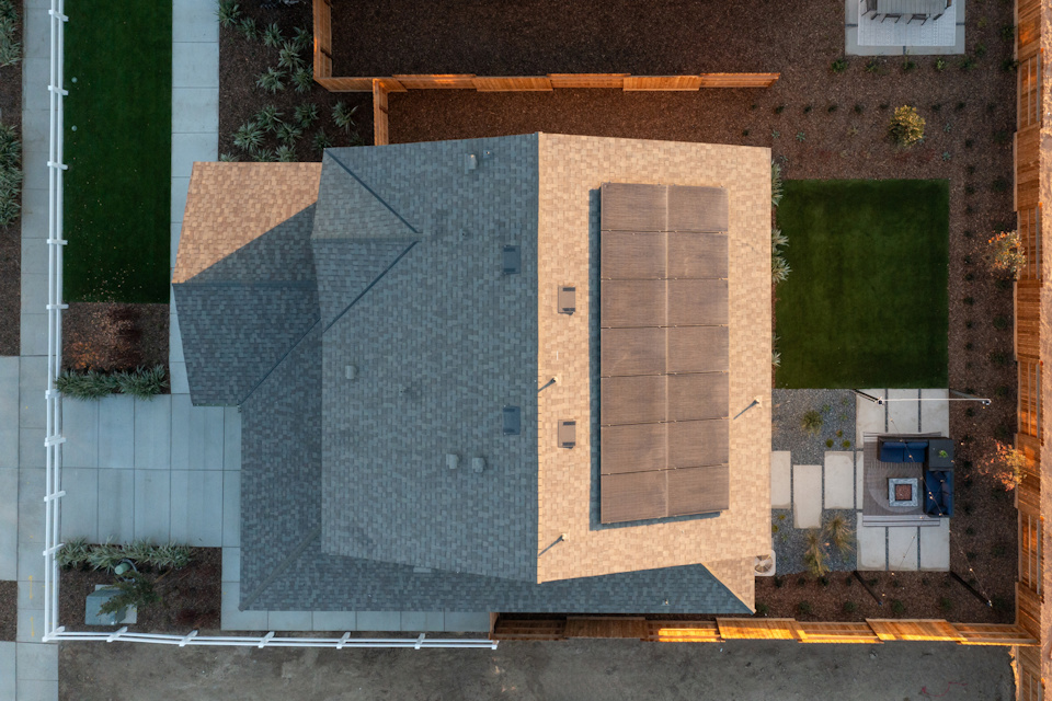 A building with a few doors.