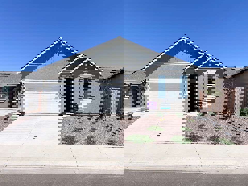 A house with a garage.