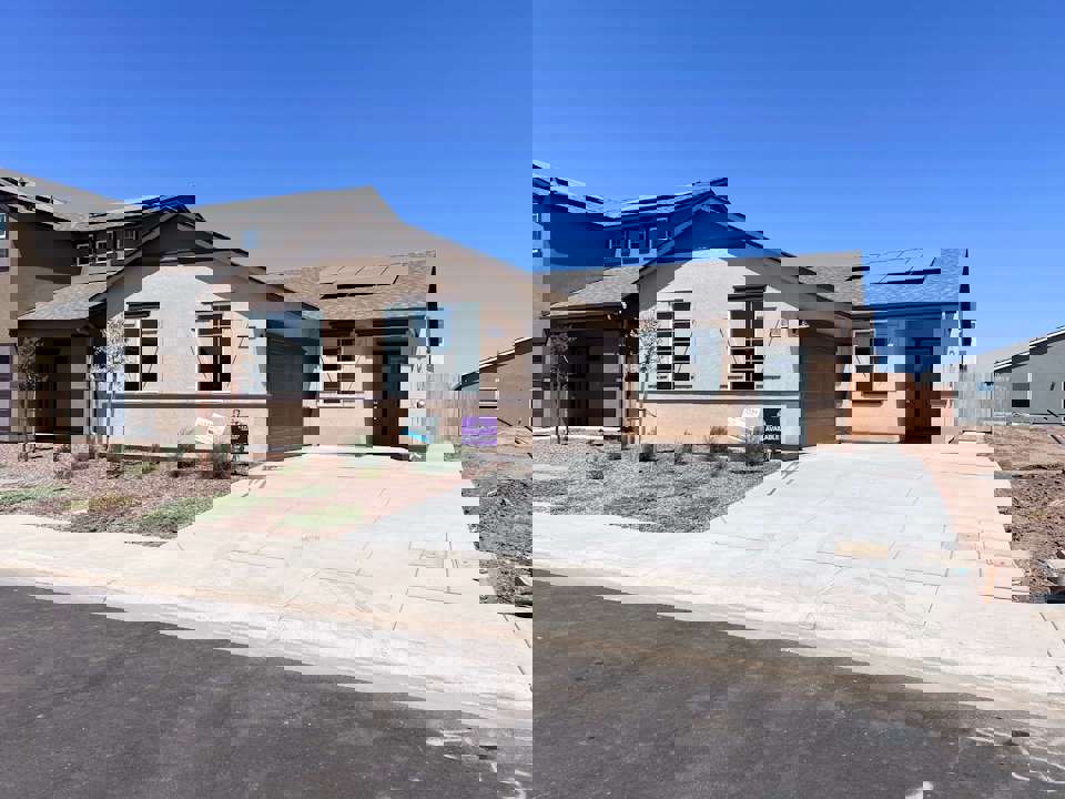 A house with a driveway.