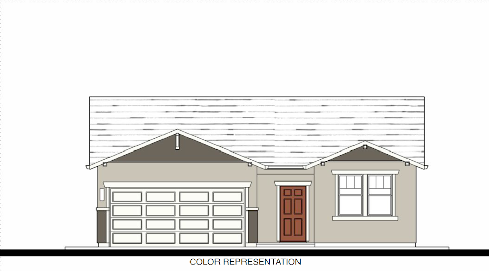 A house with a garage.