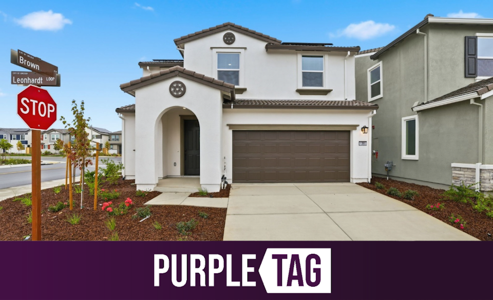A house with a garage.