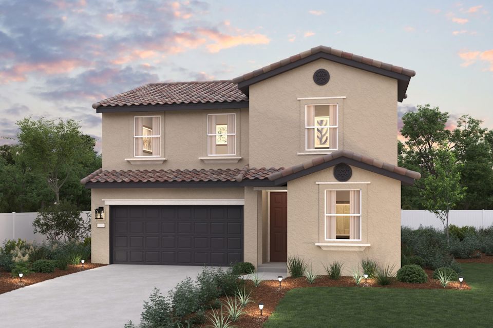 A house with a garage.