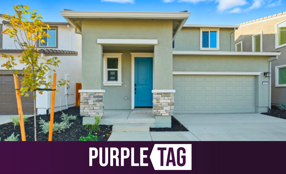 A house with a garage.