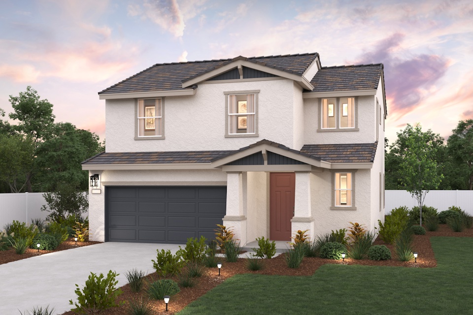 A house with a garage.