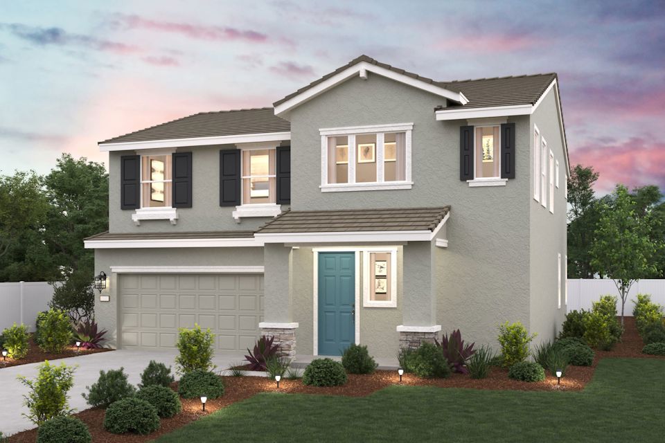 A house with a garage.