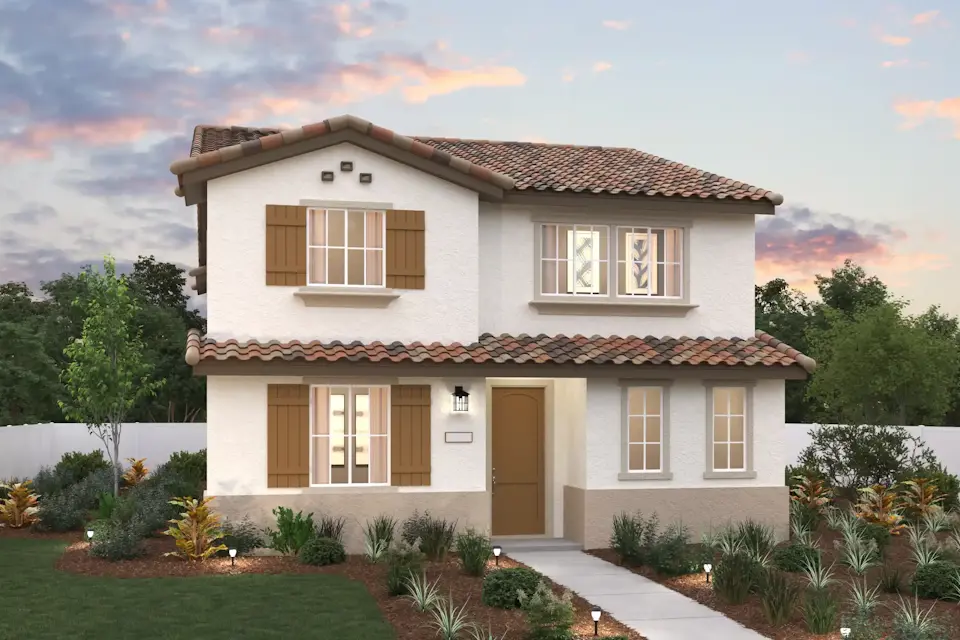 A house with a driveway.