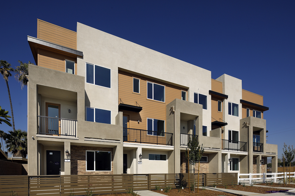 A large building with many windows.