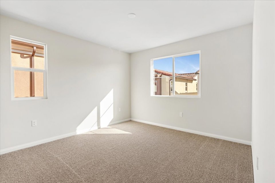 A room with windows.