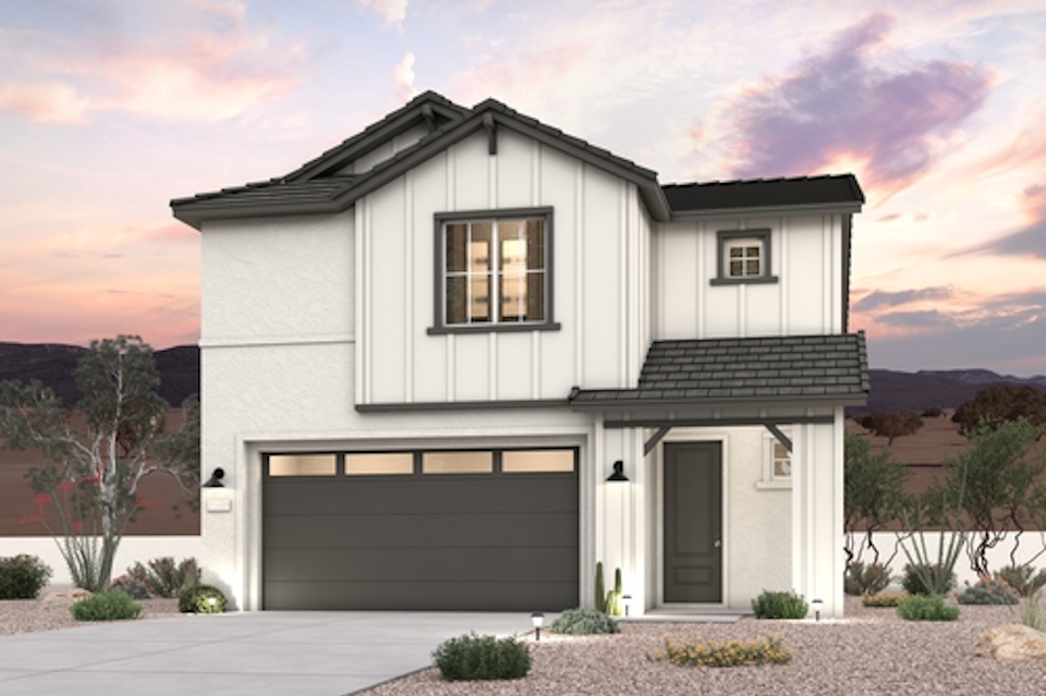 A house with a garage.