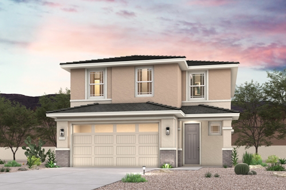 A house with a garage.