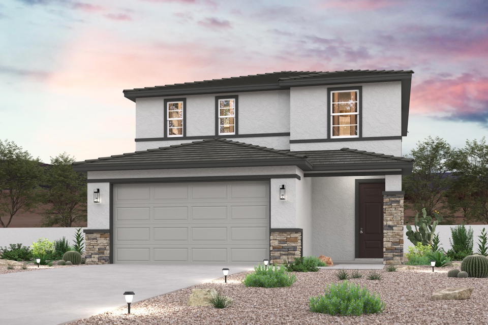 A house with a garage.