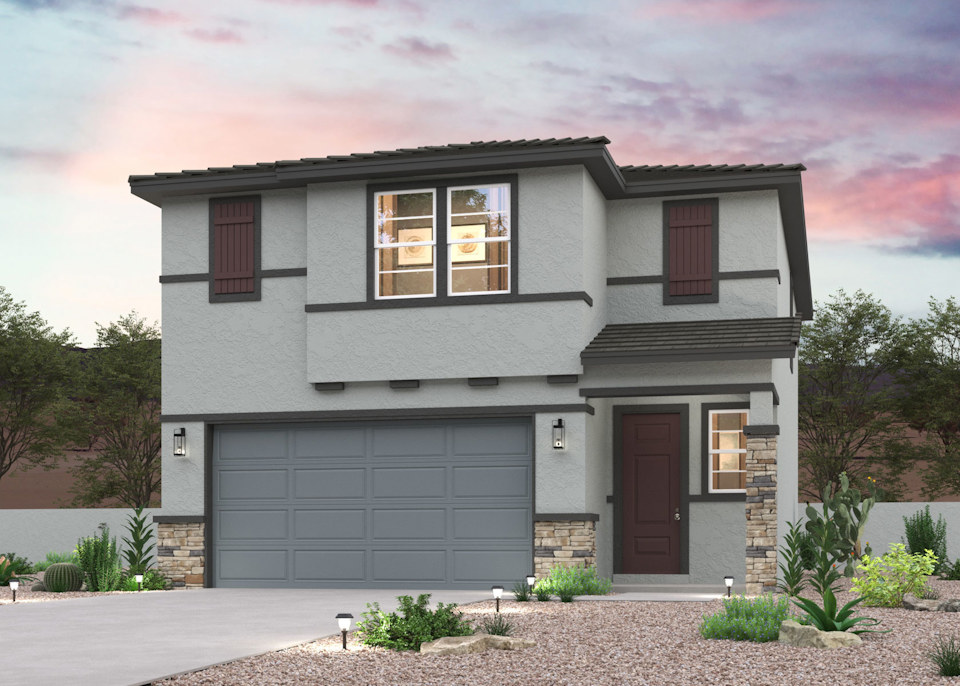 2- Story Home front elevation rendering at North Copper Canyon in Surpise, AZ.