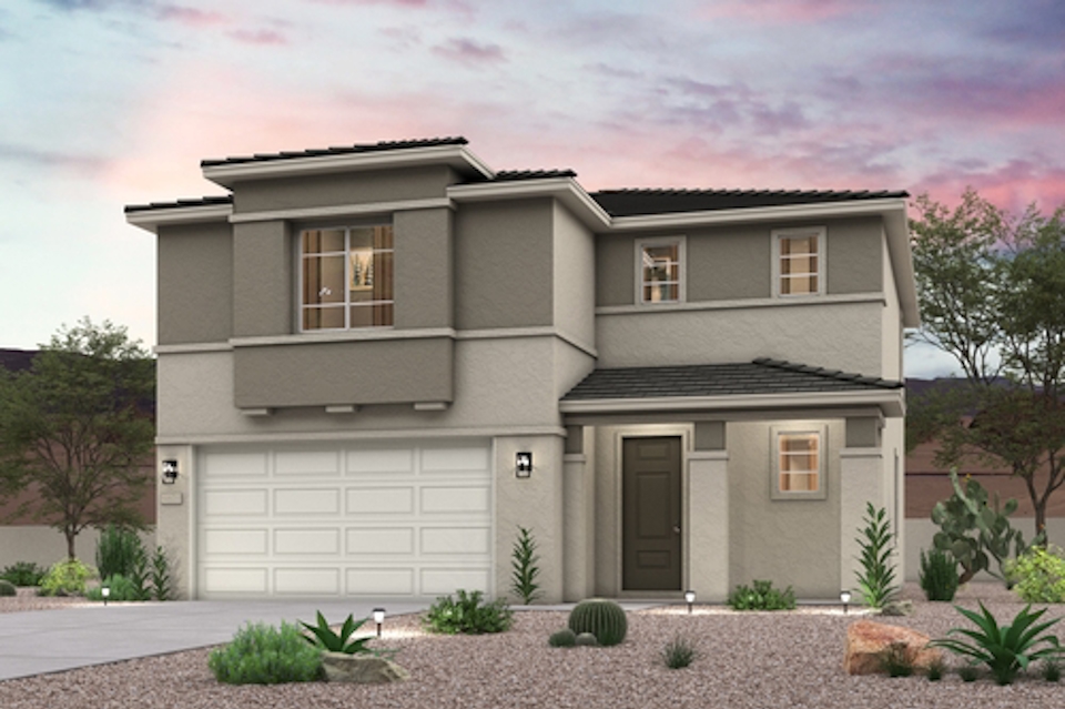 A house with a garage.