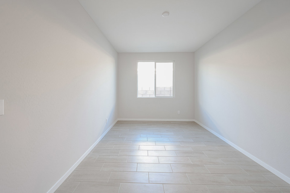 A room with white walls.