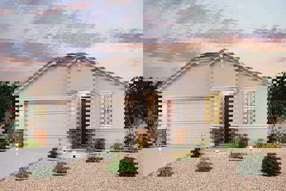 A house with a driveway.