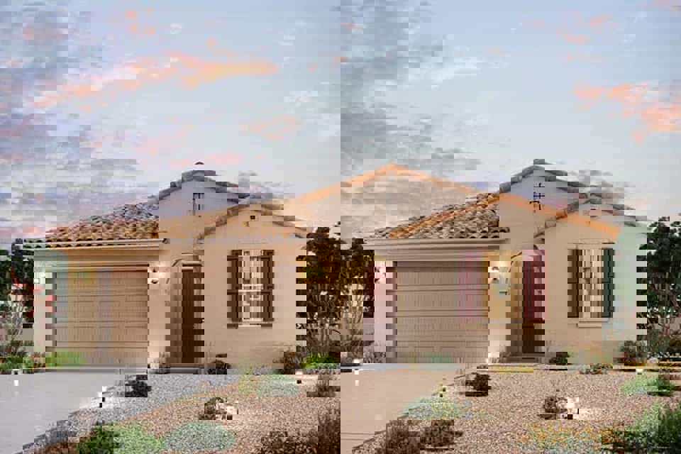 A house with a driveway.