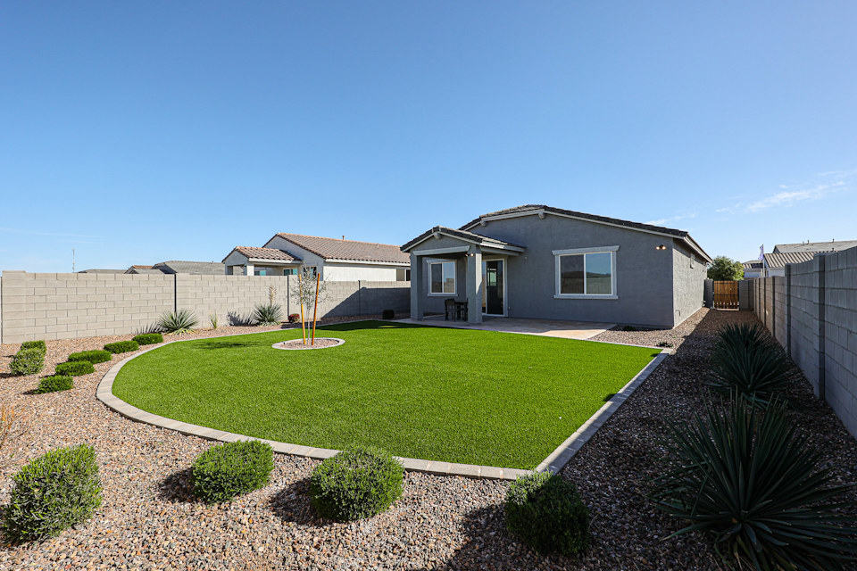 A house with a large yard.