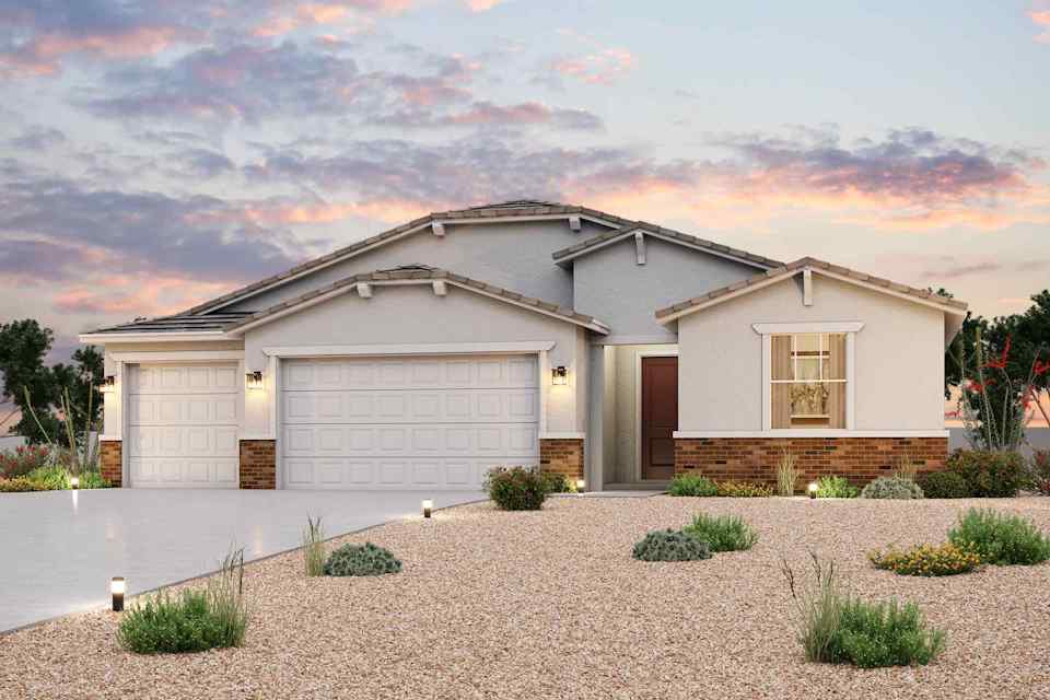 A house with a garage.