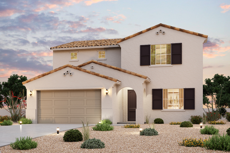 A house with a garage.