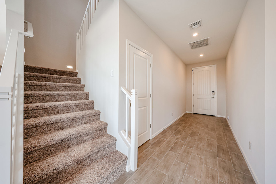 A staircase in a house.