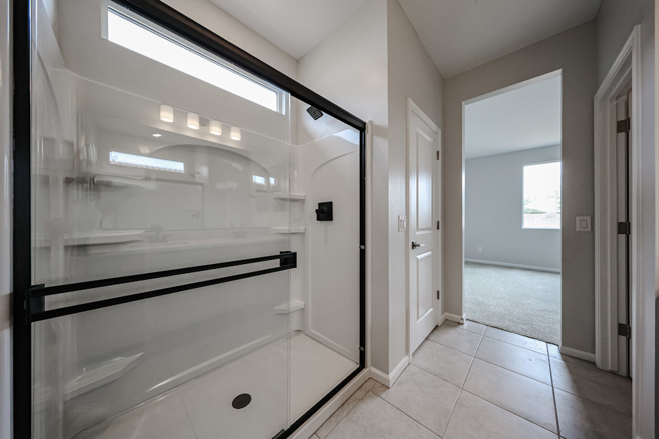 A room with white walls.