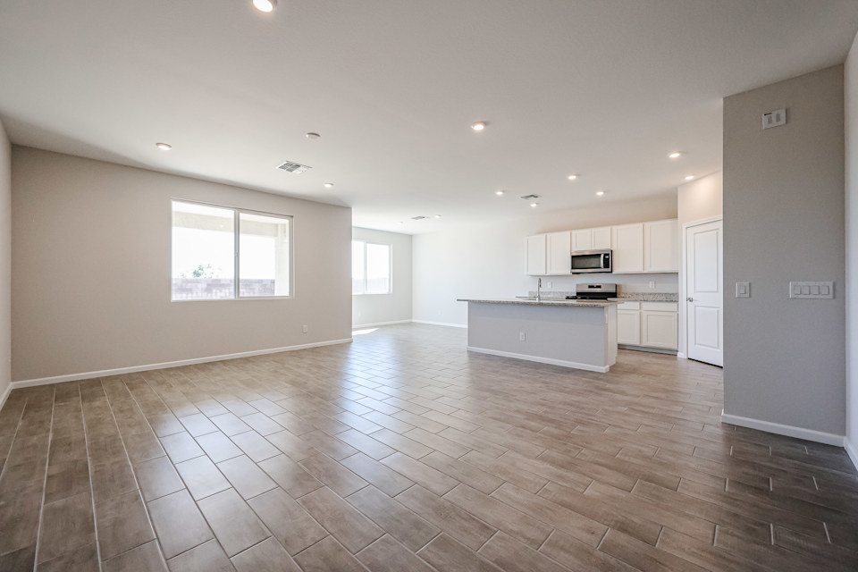 A large empty kitchen.