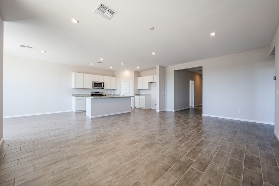 A large empty kitchen.