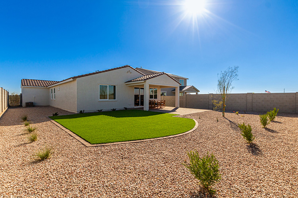 A house with a large yard.