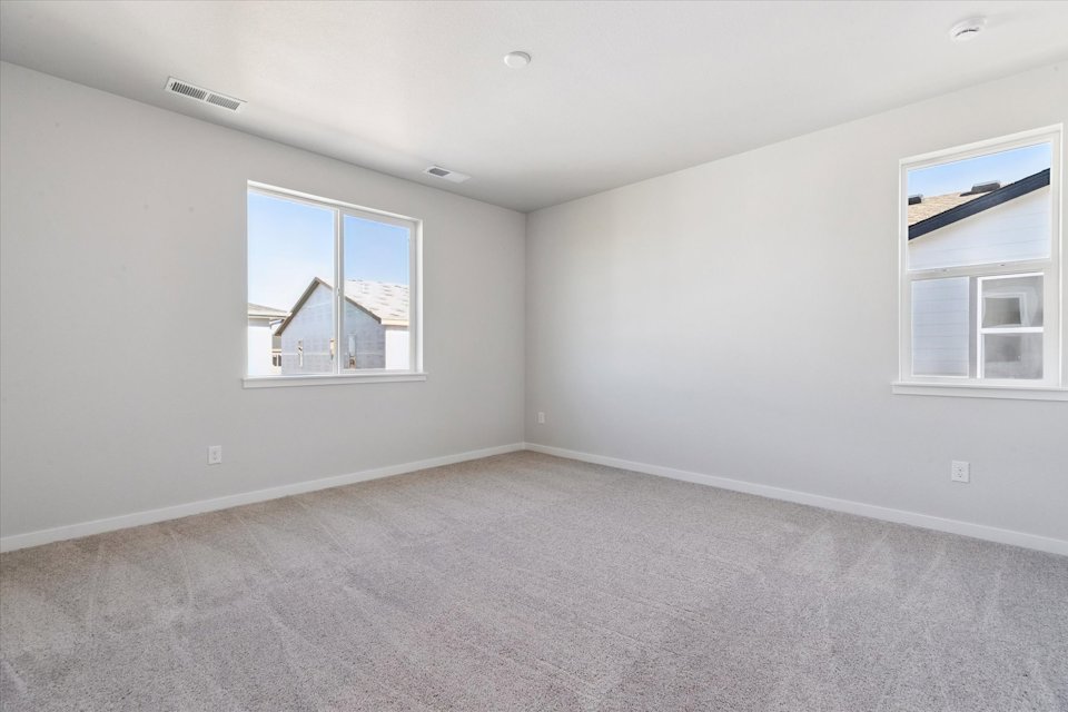 A room with windows.