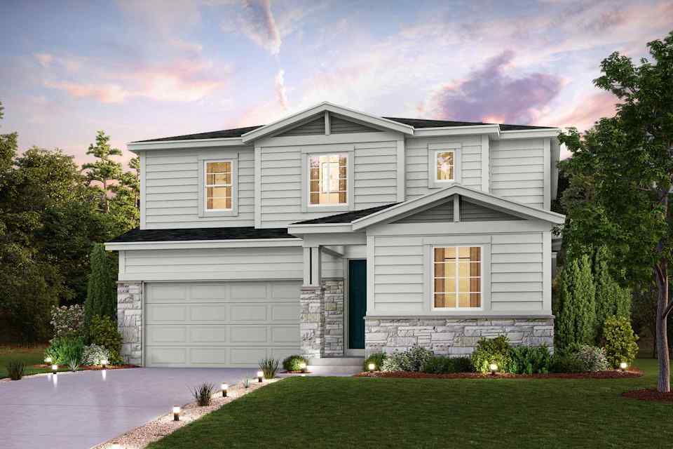 A house with a driveway.