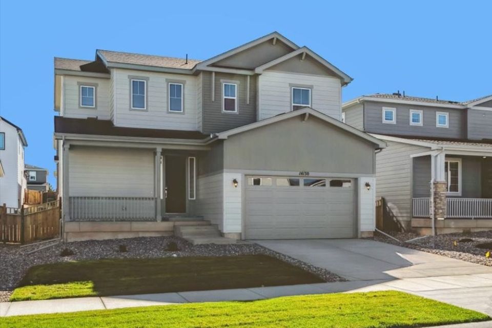 A house with a garage.