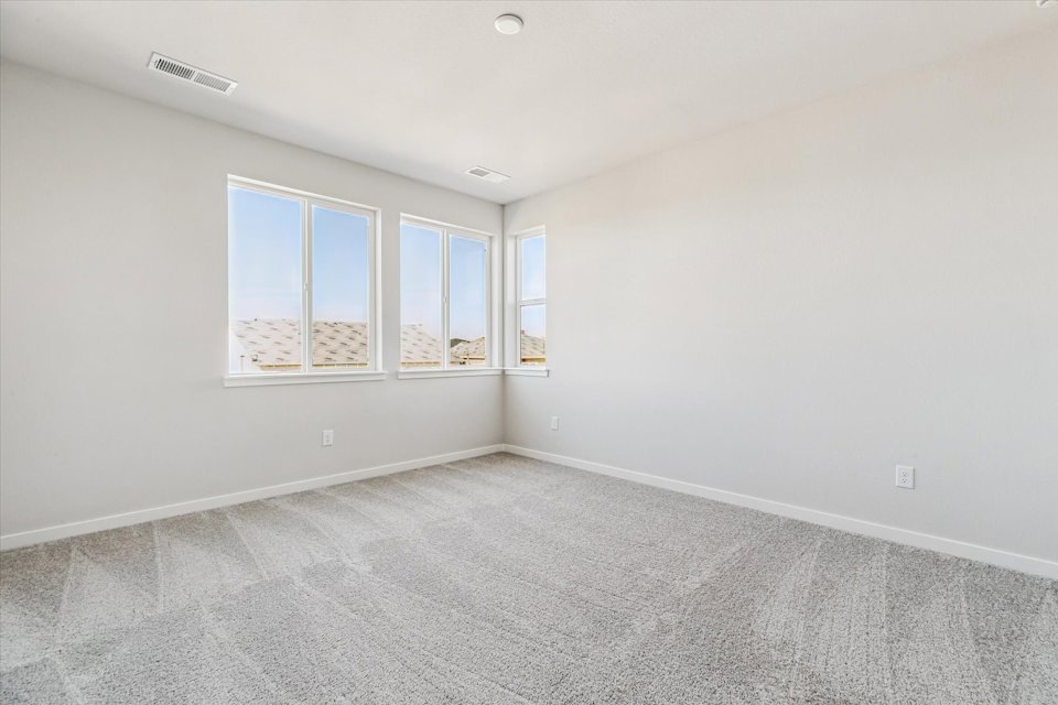 A room with windows.