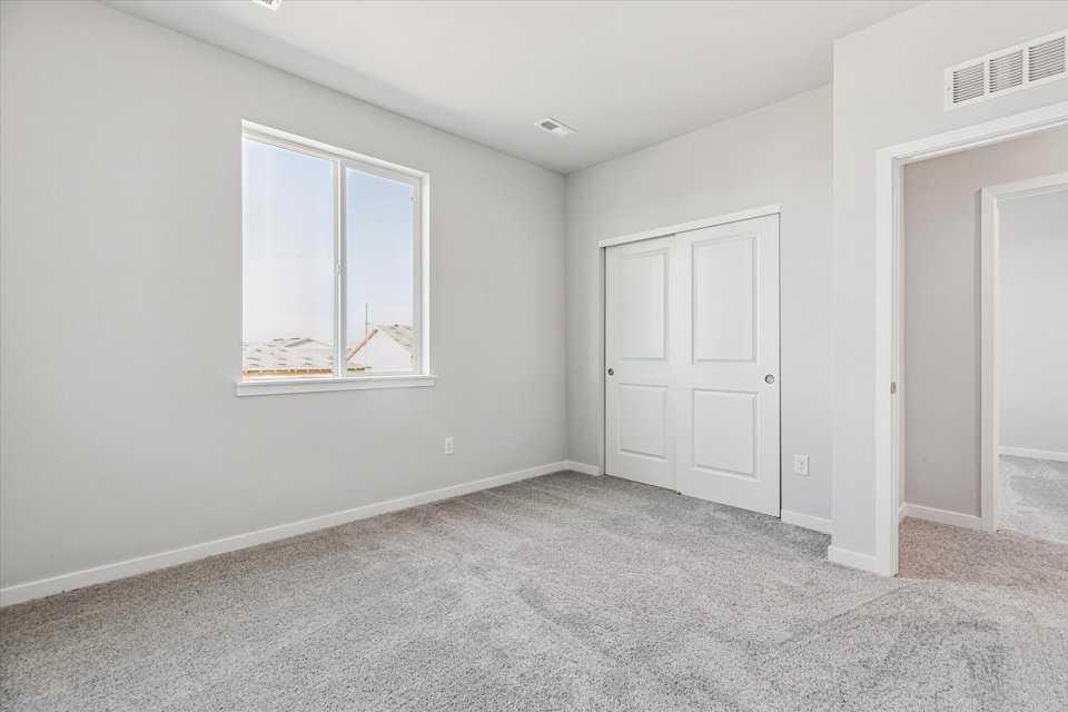 A room with white doors.