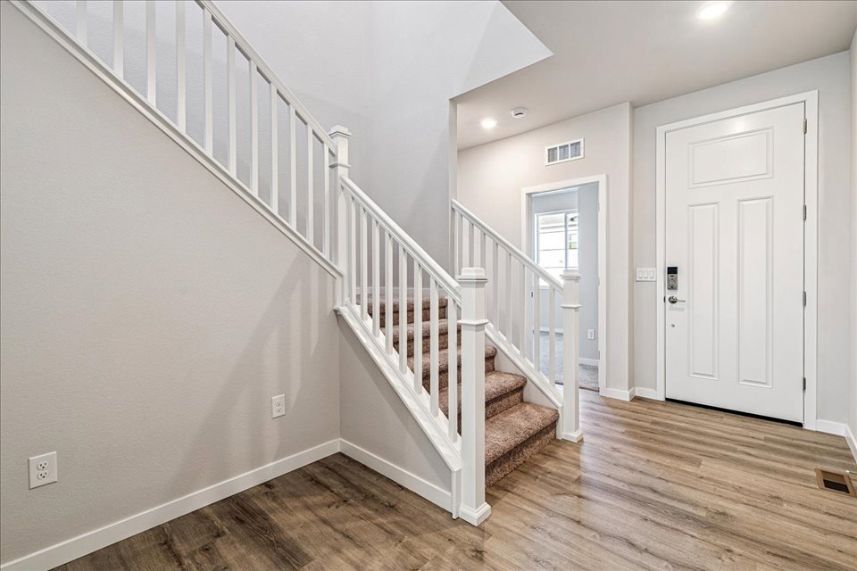 A staircase in a house.