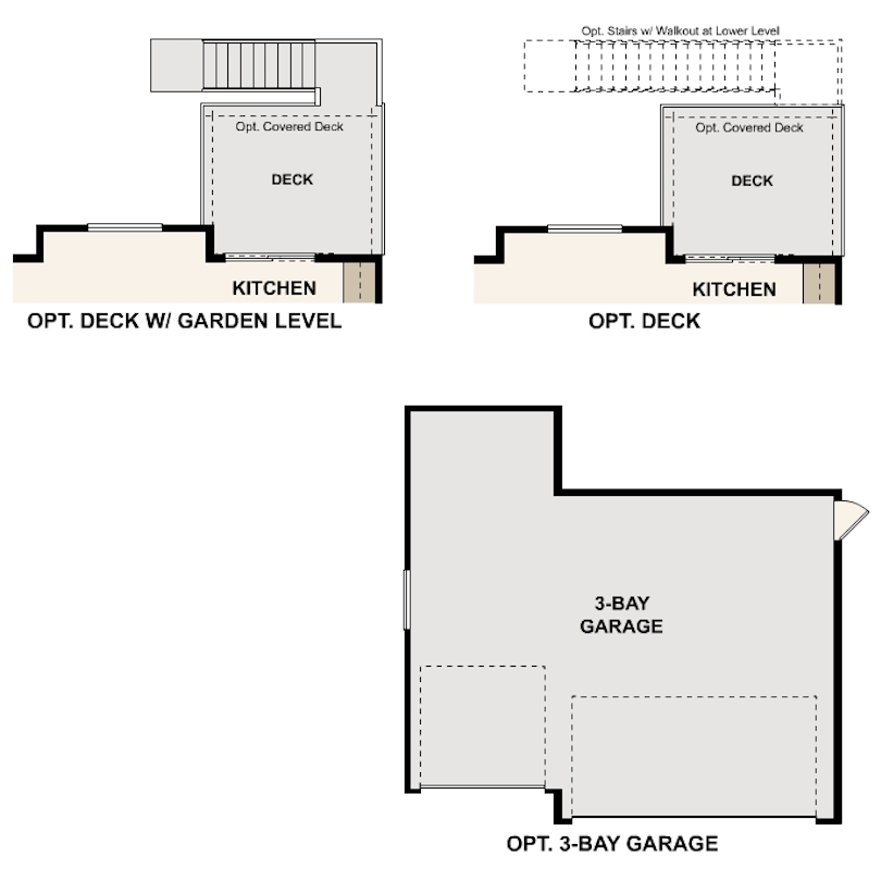 Diagram, engineering drawing. Marion Main Level Options
