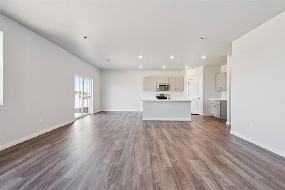 A large empty kitchen.