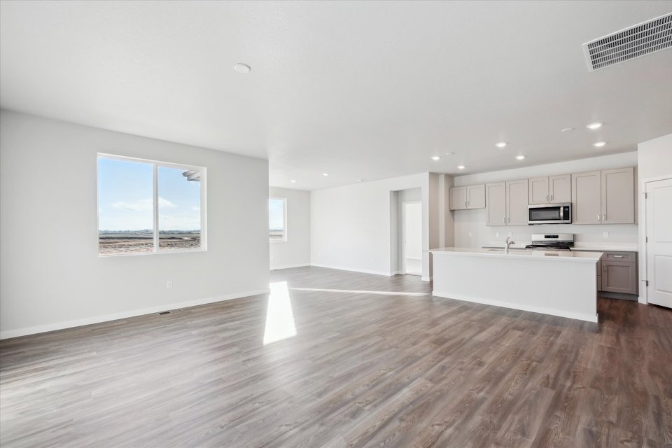 A large empty kitchen.
