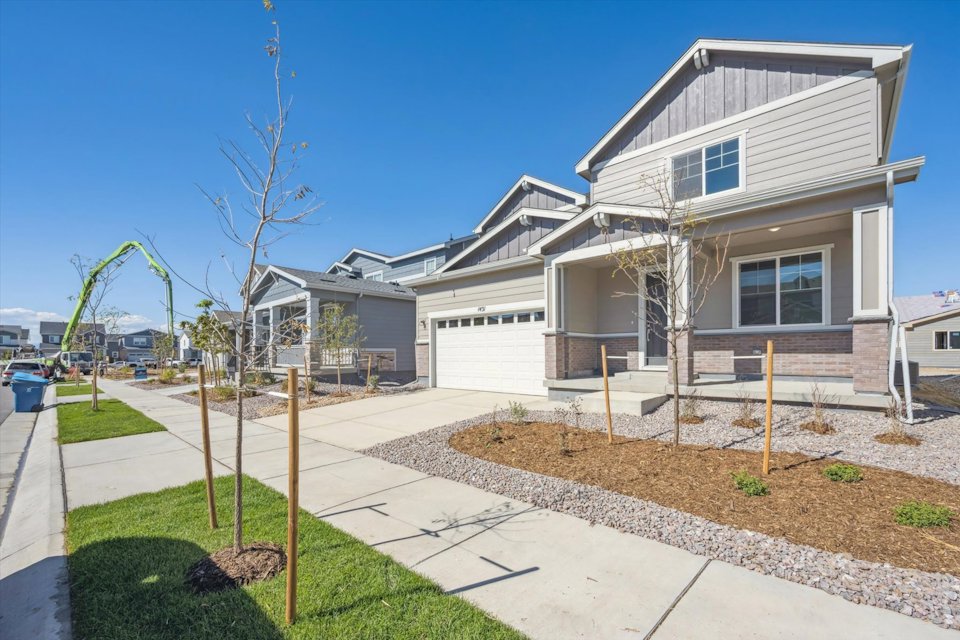 A house with a driveway.