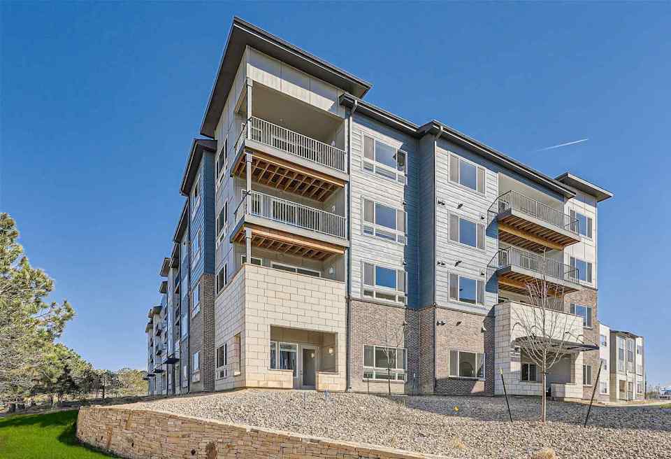 A building with balconies.