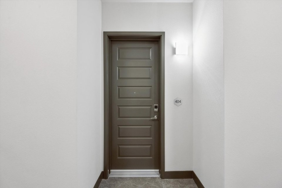 A door in a room.