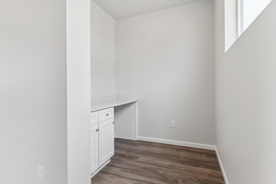 A room with white walls.