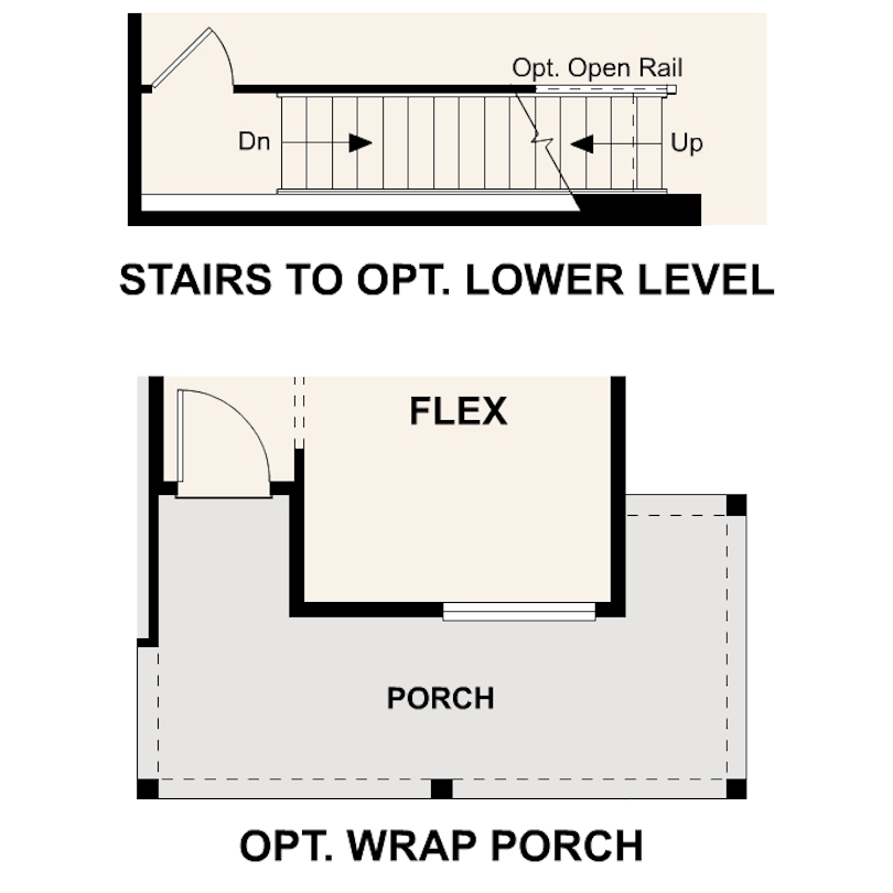 Diagram. Nightingale Floorplan Main Level Options