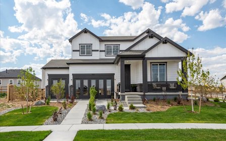 A house with a front yard.