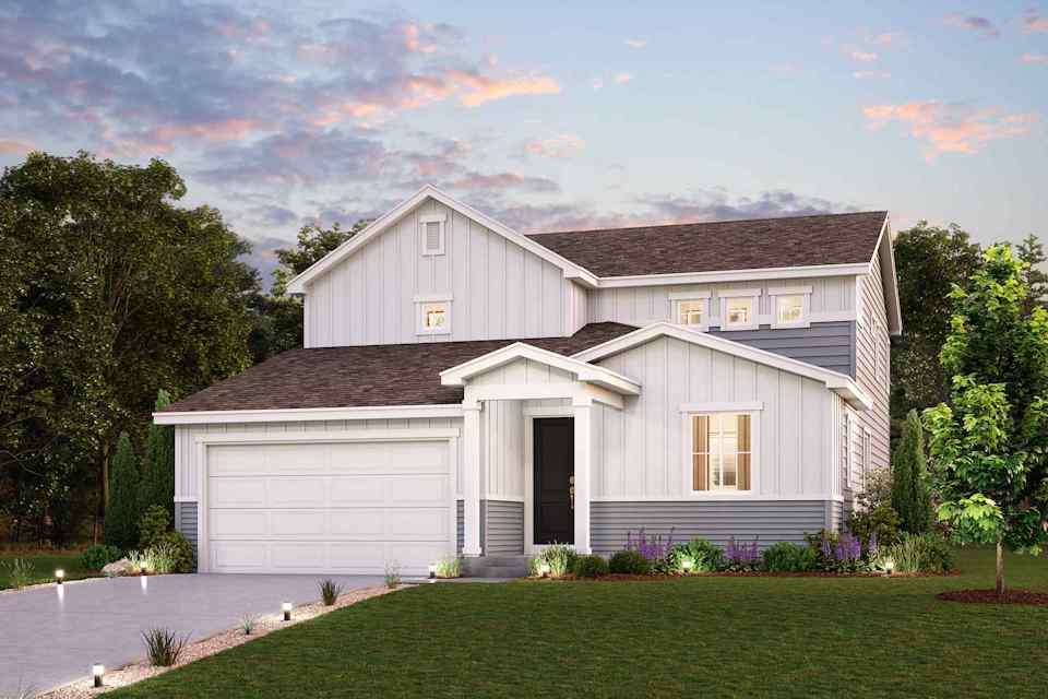 A house with a driveway.